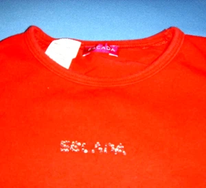 Little girls ESCADA top with rhinestone letters, size 4 - Picture 1 of 3