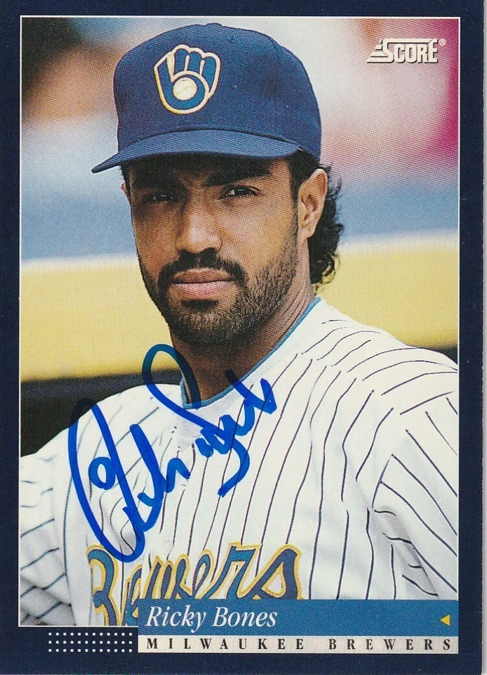 RICKY BONES MILWAUKEE BREWERS SIGNED 1994 SCORE CARD #236 - Image 1 of 1