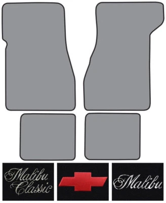 Chevrolet Malibu 1973 alfombra de bucle con logotipo alfombrilla 4 piezas Foto 1 de 2