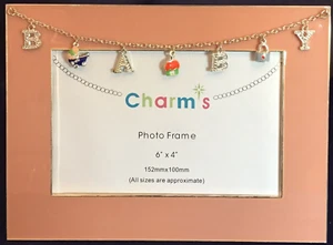 Baby 6" x 4" Photo Frame with charms - Picture 1 of 2