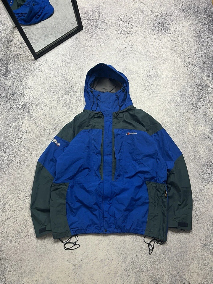Vintage Berghaus Mera Peak Gore-Tex Nylon Rain Outdoor Jacket Rare Men’s Size XL - Image 1 of 4