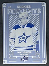 202-23 Upper Deck  **  WYATT JOHNSTON **  Portraits P-75 Cyan Printing Plate 1/1