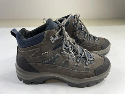 LL Bean Hombres Gore-Tex Botas Vibram Gamuza Senderismo Hechas en Italia Talla 8 M Gris Foto 1 de 4