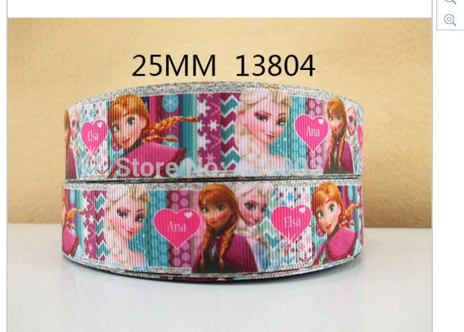 Anna Frozen ribbon Let it go Ribbon Sisters Ribbon Love Heart Pink Olaf Ribbon - image 1 of 1