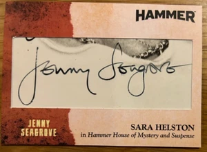 HAMMER PLATINUM COLLECTION 7: CUT AUTOGRAPH CARD: JENNY SEAGROVE AS SARA HELSTON - Picture 1 of 1