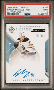 2018-19 SP Authentic Future Watch Auto 148 Casey Mittelstadt 578/999 PSA 9 - Picture 1 of 2