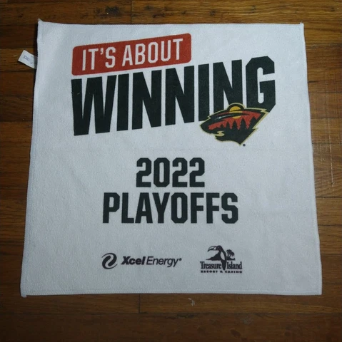 Minnesota Wild IT'S ABOUT WINNING 2022 Stanley Cup Playoffs Rally Towel Cover
