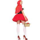 Little Red Riding Hood With Veil Clothing Cap Costume Womens Dress Halloween