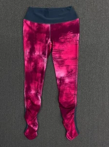 Nike Dri-Fit Printed Watercolor Leggings Girls XL 16 Pink Stretch Running - Picture 1 of 15