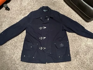 Vintage Polo Ralph Lauren Men's Fireman Clasp Coat Navy Size XL - Picture 1 of 6