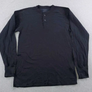 LL Bean Hemd Herren M Tall River Driver doppellagig Wollmischung Henley Thermo - Bild 1 von 11