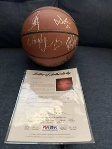 2013-14 Golden State Warriors Team Signed Basketball Stephen Curry Klay PSA/DNA - Picture 1 of 7