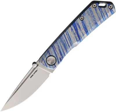 Real Steel Luna Boost Framelock Wind Titanium Folding N690 Pocket Knife - Image 1 of 2