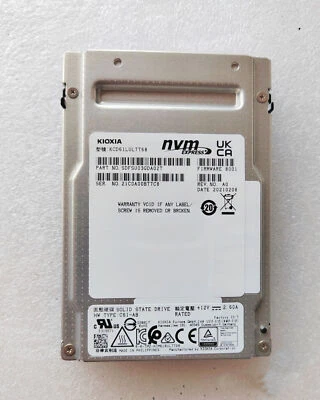 KIOXIA CD6 7.68TB SSD U.2 2.5" KCD61LUL7T68 NVME Solid State Drive U2 SSD - Image 1 of 4
