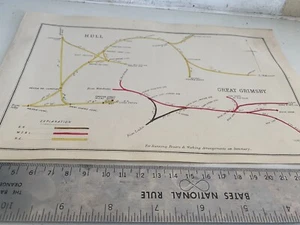 HULL DAIRY COATES MARFLEET STEPNEY ANLABY GRIMSBY & DOCKS AIREY RAILWAY MAP 1884 - Picture 1 of 8