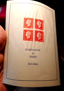 bloc/feuillet timbres France  neufs**  BF4   signé  et avec certificat Roumet