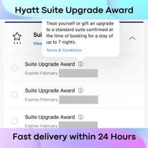 Hyatt Hotels Suite Upgrade Award, Valid Until 28 Feb 2026 (Enjoy Globalist) - Picture 1 of 1
