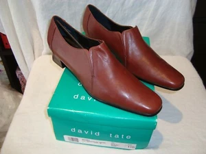 David Tate Größe 11S Copperhead hellbraune Pumps aus genießtem Leder 2,5"-Absatz Schuhe N NEU - Bild 1 von 5