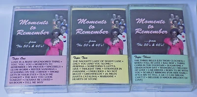 MOMENTS TO REMEMBER from THE 50'S & 60'S - VARIOUS ARTISTS 3-Cassette Set 1992 - Image 1 of 4