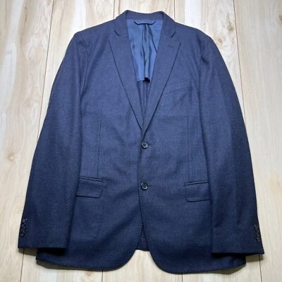 Abrigo deportivo J Lindeberg para hombre azul marino a cuadros Leomaster sin estructura suave ajustado talla 50R Foto 1 de 4