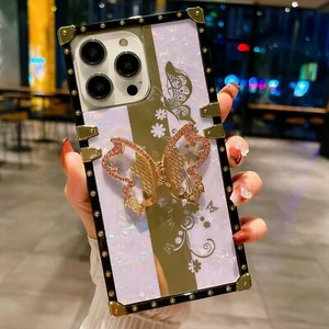 For Various Phone Mirror Shell Case Butterfly Holder Shockproof Cover Back Stand - Picture 1 of 19