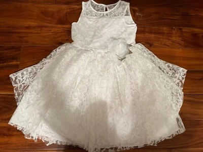 NEW girls MARMELLATA WHITE LACE FANCY DRESS easter summer flower girl SIZE 8 - Image 1 of 4