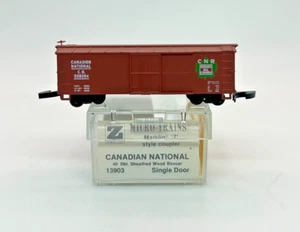 Z Scale Micro-Trains 13903 Canadian National Single Door Freight Car ORG Box - Picture 1 of 8