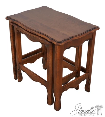 60122EC: ETHAN ALLEN Country French Stack Nesting Tables Cover