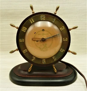 Reloj de cubierta de rueda de vela náutico vintage GENERAL ELECTRIC 4H86 - Imagen 1 de 4