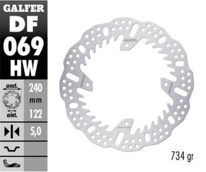 Disco de freno trasero Galfer SHARK FIX 240X5MM HONDA CRF 450 R 2019 > 2023 - Imagen 1 de 1