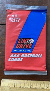 1991 Line Drive Pre-Rookie Baseball- Factory Sealed Pack-12 Cards (1 Pack) 1991 - Picture 1 of 2