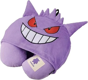 Pokemon Hooded Neck Pillow Gengar Pocket Monster Travel Goods Direct From Japan - Picture 1 of 7