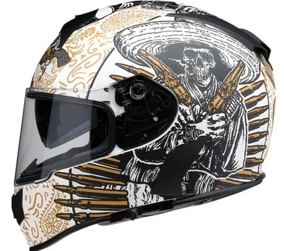 Z1R Warrant Sombrero 摩托车头盔 白色/金色 — 第 1/4 张图片