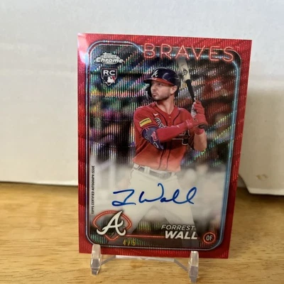 2024 Topps Chrome - RA-FW Forrest Wall RED Refractor /5  (AU, RC)🔥🔥🔥🔥🔥 - Image 1 of 2