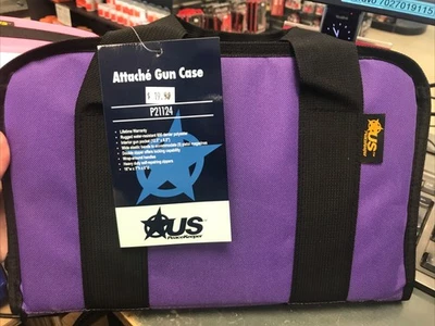 US Peacekeeper 13.5"x9" Attache Gun Case Purple Finish P21124 Padded Zip Closure - Image 1 of 4