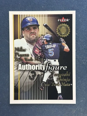 Boneco Fleer Authority 2001 Mike Piazza/Tsuyoshi Shinjo Mets /1750 - Imagem 1 de 2