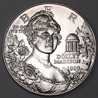 1999-P Proof Dolley Madison 90% Silver Dollar - (PR) KM#298 - 7844-PC - Image 1 of 3
