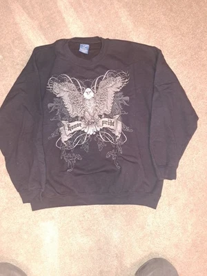 Moletom Puritan Eagle estampa gráfica Honor Pride gola redonda GG - Imagem 1 de 3