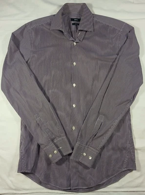 Hugo Boss Mens Shirt Medium M Striped Slim Fit Long Sleeve Button Up Jaron - Image 1 of 4