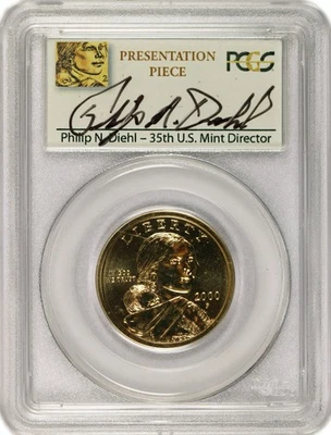 2000 P $1 Sacagawea Dollar Presented to Glenna Goodacre PCGS SP67 Uncirculated C - Image 1 of 4