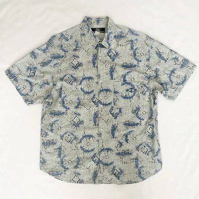 Vintage Gotcha Surf Button Up Shirt Size Large All Over Print Abstract Beach 90s - Image 1 of 4