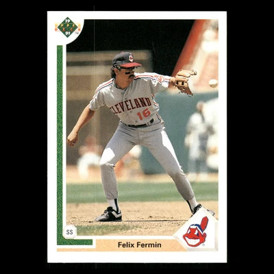 Felix Fermin #104 1991 Upper Deck Cleveland Indians Baseball Card MLB - Image 1 of 3