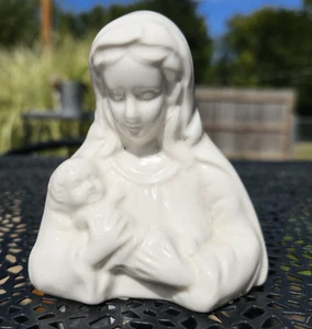 1955 Madonna Child Porcelain Religious Christianity Beautiful Small Bust 4" T - Picture 1 of 10