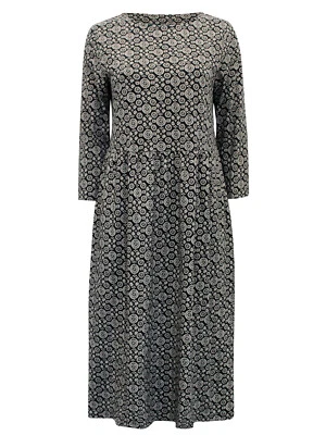 EX Seasalt Black Painted Blanket Sea Strewn Midi Dress Sizes 8-28 RRP £59.95 - Image 1 of 2