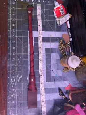 Cultivo de equitación trenzado de sangre de buey envuelto en cuero reciclado y hecho a mano  Foto 1 de 4