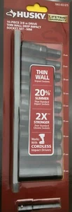 Husky 3/8 in. Drive Thin Wall 10 Piece MM Deep Impact Socket Set Metric - Picture 1 of 2