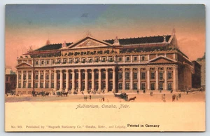 Omaha NE Nebraska - The Auditorium -  Postcard -  circa 1905 - Picture 1 of 2