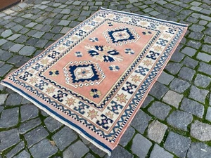Turkish Antique rug Bohemian Area rug Oushak rug Vintage Rug Handmade wool rug - Picture 1 of 10