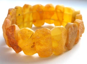 PULSERA ÁMBAR BÁLTICO CRUDO REAL 17 cm - Imagen 1 de 10
