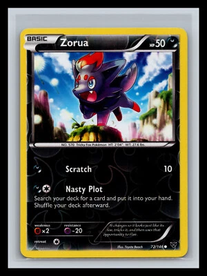 🔥 ZORUA XY REVERSE HOLO FOIL - POKEMON TCG CARD # 72/146 - Image 1 of 2